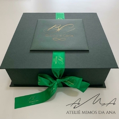 Caixa Bruno e Carla - 25 x 25 x 7 - Verde Santiago - comprar online