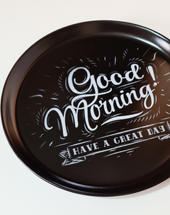Prato Raso Preto Good Morning em Cerâmica Fosca na internet