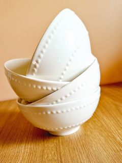 Bowl de Porcelana Pearl Branco - Mais Vida e Decor