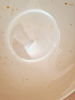 Prato Raso Shine Off White Com Brilhos e Borda Dourada na internet