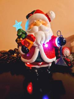 Enfeite de Natal Papai Noel de Led 22cm - Mais Vida e Decor