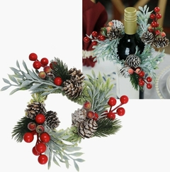 Argola Porta Guardanapos de Natal Mini Guirlanda 2 peças - loja online