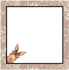 Conjunto Capa de Sousplat c/ Base Mdf com Guardanapo e Porta Guardanapo Coelho na internet