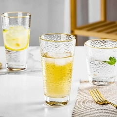 Conjunto de Copos 420ml com Borda de Fio de Ouro 2 peças - comprar online