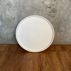 Prato Raso Branco Sofisticate em Cerâmica Fosca - OUTLET
