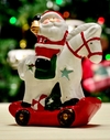 Enfeite de Natal Papai Noel de Led 14cm