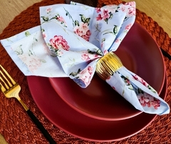 Guardanapo de Tecido Home 100% Algodão Blue Flowers - comprar online