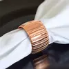 Kit Anel Argola para Guardanapo Rose Gold 6 peças