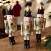 Kit de Enfeite De Natal Soldado Quebra Nozes Dourado