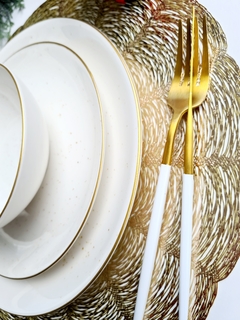 Lugar Americano Redondo Dourado - loja online
