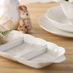 Petisqueira de porcelana com 3 divisões Butterfly Flower na internet