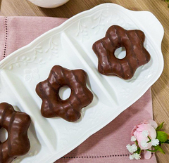 Imagem do Petisqueira de porcelana com 3 divisões Butterfly Flower