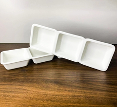 Petisqueira de porcelana com 3 divisões - comprar online