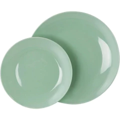 Prato em Cerâmica Raso ou Fundo Verde - comprar online