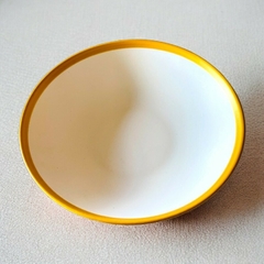 Prato Fundo Branco com Borda Dourada - loja online