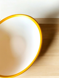 Prato Fundo Branco com Borda Dourada - comprar online