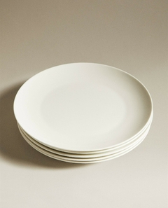 Prato Raso em Cerâmica Fosca Off White - comprar online