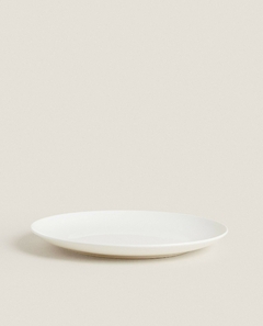 Prato Raso em Cerâmica Fosca Off White - Mais Vida e Decor