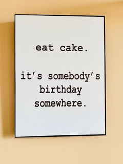 Imagem do Quadro Decorativo Eat Cake