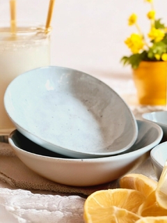 Tigela Cinza Claro Organic em Cerâmica - comprar online