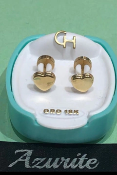 Aros CH abridores oro 18k corazones