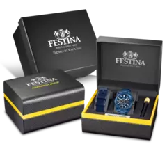 RELOJ DE HOMBRE FESTINA CHRONO BIKE EDICIÓN ESPECIAL F20729/1 AZUL CORREA DE ACERO en internet