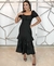 Vestido Longo - Bordado e Babado