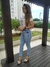 Calça Jeans com cinto - Flor do Caribe - comprar online