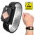 Pulsera Brazalete Antiestático Inalambrico Wireless de Acero Inoxidable Negra
