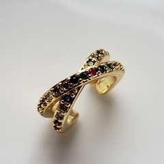Ear cuff cruzado