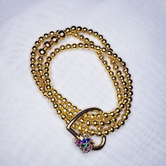 Set pulseras doradas