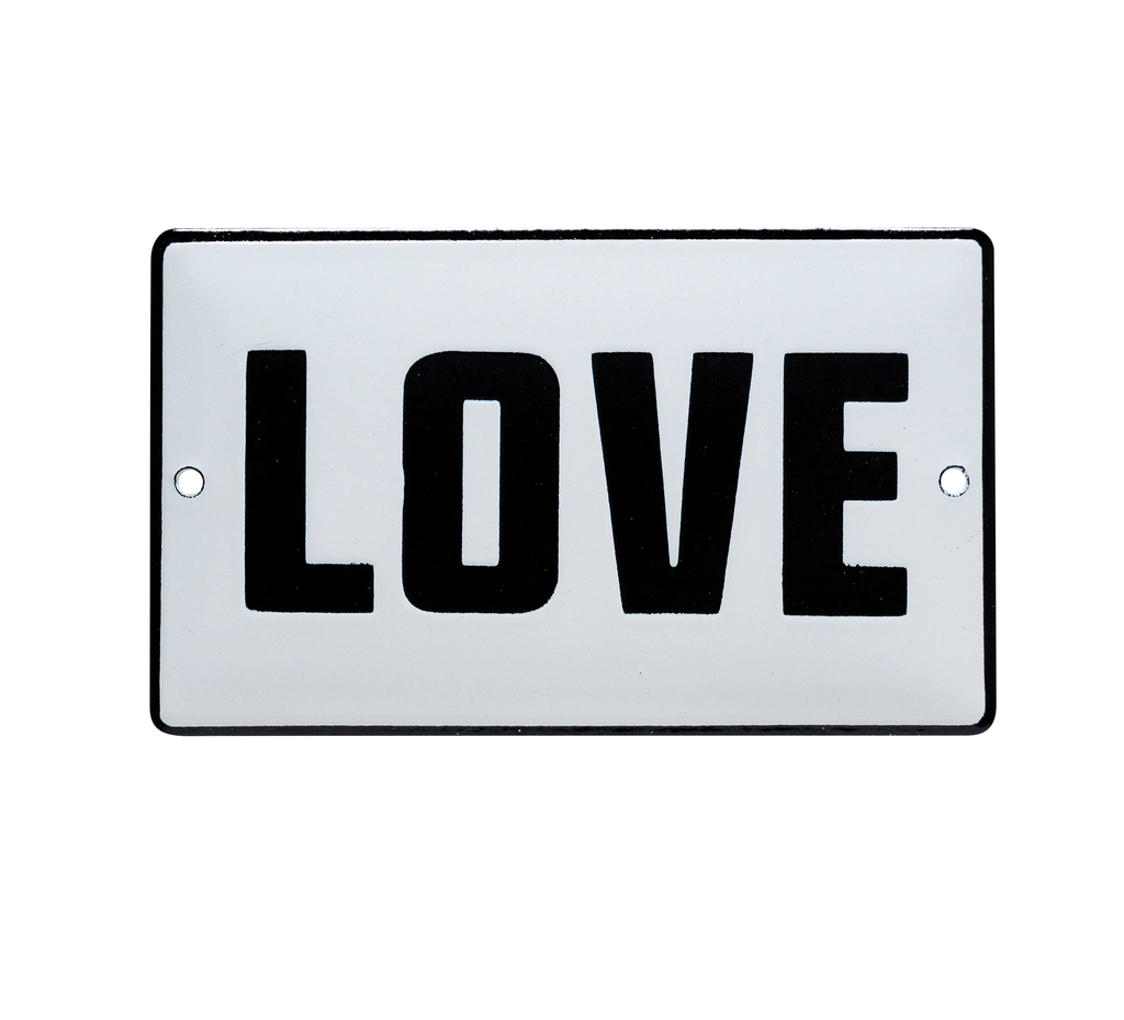 Placa Esmaltada Love