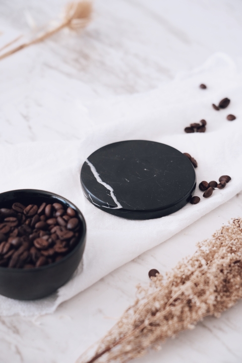 Posavasos negro marquina