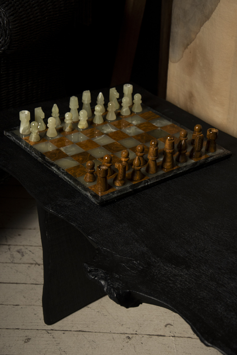 Ajedrez talla verde ónix M