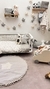 COMBO ACOLCHADO + CHICHONERA CUNA FUNCIONAL BLANCO A ESTRELLAS GRIS COMBINADO CON GRIS