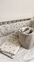 CHICHONERA REVERSIBLE CUNA FUNCIONAL BLANCA A ESTRELLAS GRIS COMBINADO CON GRIS PERLA - comprar online