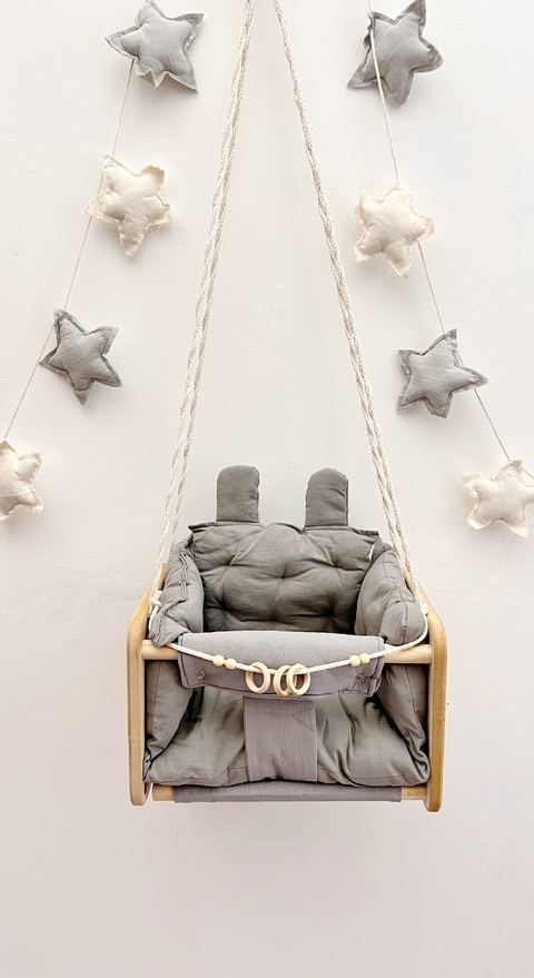 HAMACA PARA BEBES TONOS EN GRIS