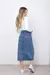 Falda Pollera Jean Tajo Mujer Azul Stone Tiro Alto 209 - tienda online