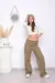 Imagen de Jean Wide Leg Mujer Gabardina Kaky Tiro Alto 350