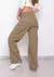 Jean Wide Leg Mujer Gabardina Kaky Tiro Alto 350