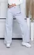 Jean Wide Leg Mujer Gabardina Blanco Celeste Alto 350