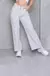 Jean Wide Leg Mujer Rayas Gris Gabardina Tiro Alto 222 - comprar online