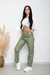 Jean Mom Ecocuero Verde Oliva Mujer Tiro Alto Art 391 - Mokin Oficial