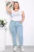 Jean Skinny Mujer Celeste Arenado Talles Grandes 536 - comprar online
