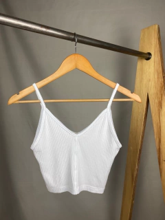 Cropped canelado alça - loja online