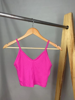 Imagem do Cropped canelado alça