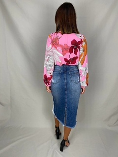 Blusa Floral Transpassada - Lojas Planetta
