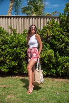 Short Estampado Folhas