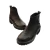 Botas de cuero con cierre Negro y Charol
