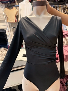 BODY M/L CRUZADO FRUNCE CINTURA *MICROFIBRA* - tienda online